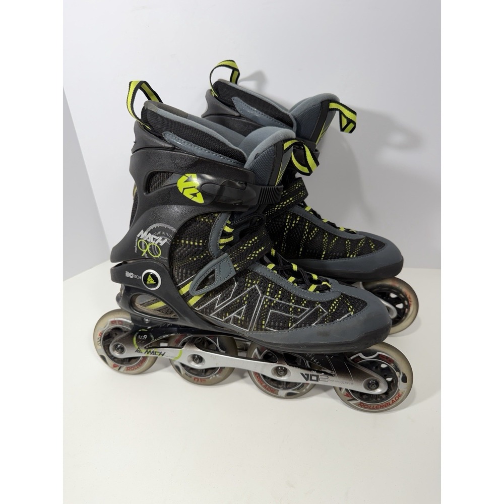 K2 SKATE Skates Men's MACH 90 M Inline Sz 11.5 Gray/Lime 300014